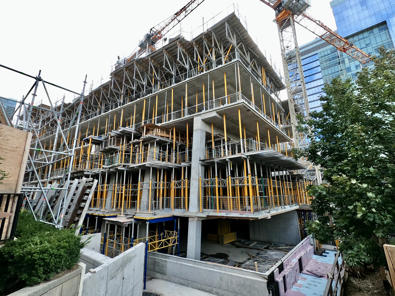 building progress during construction phrase
