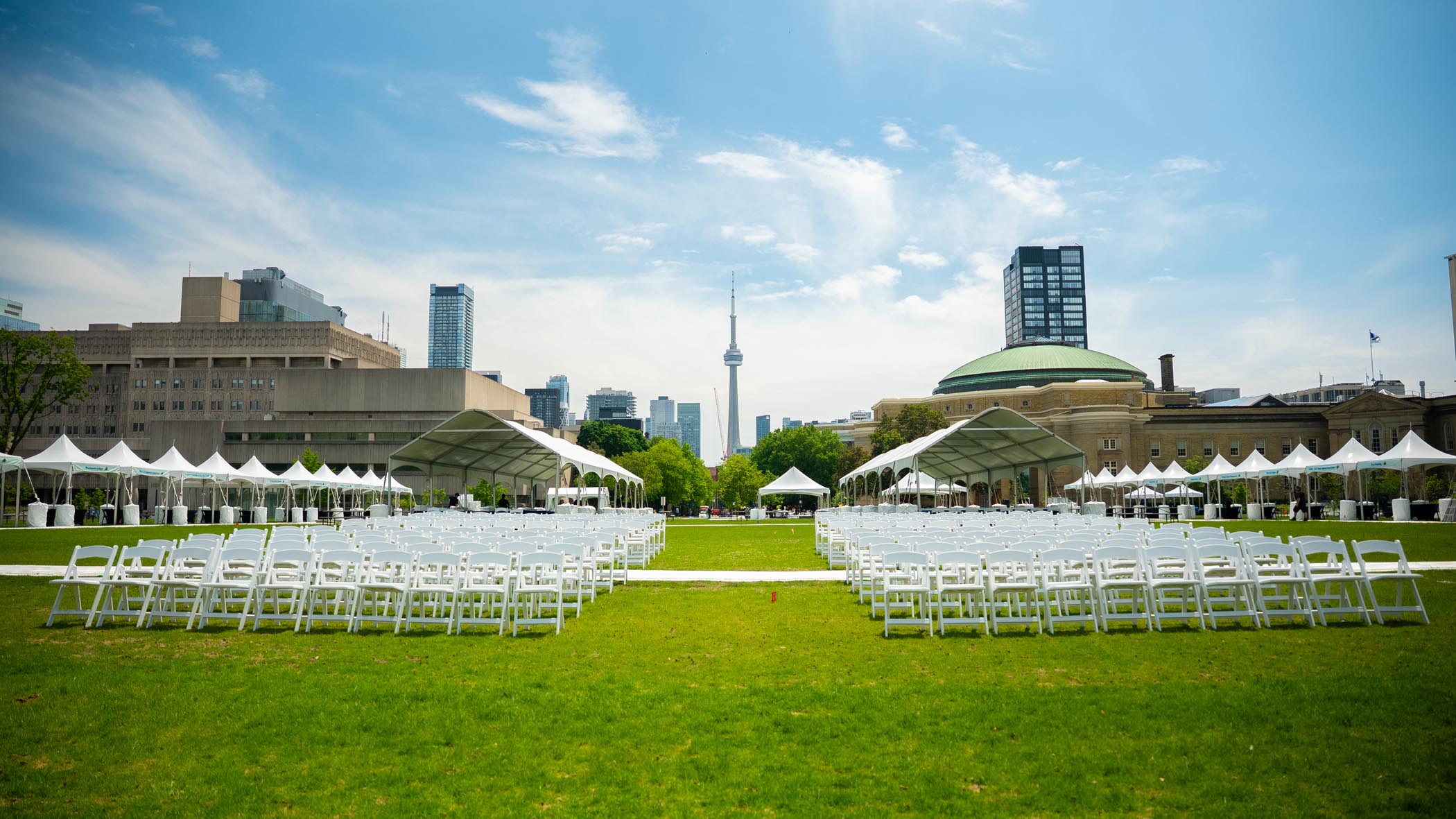 convocation tents at kings college circle