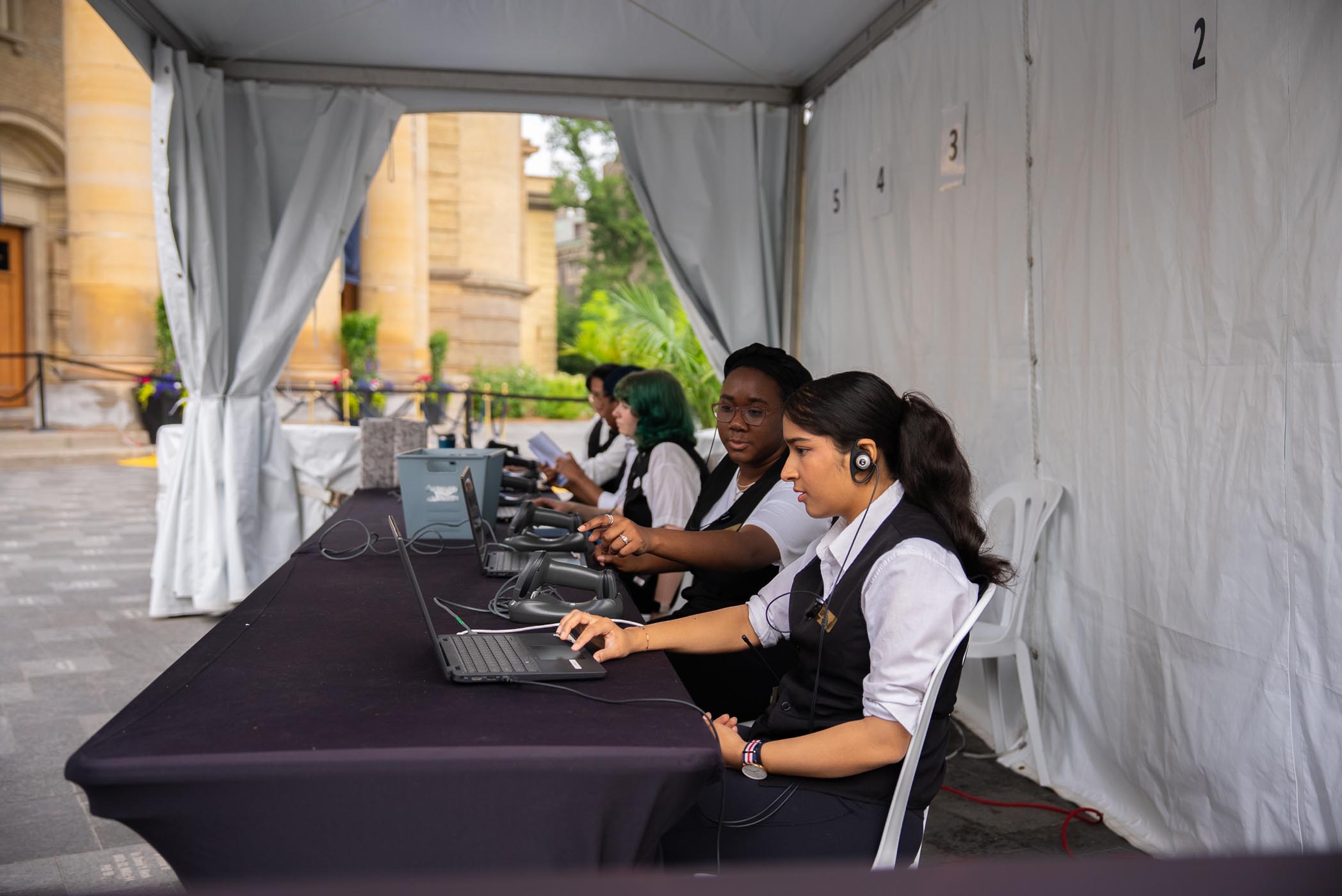 attendee registration at convocation hall