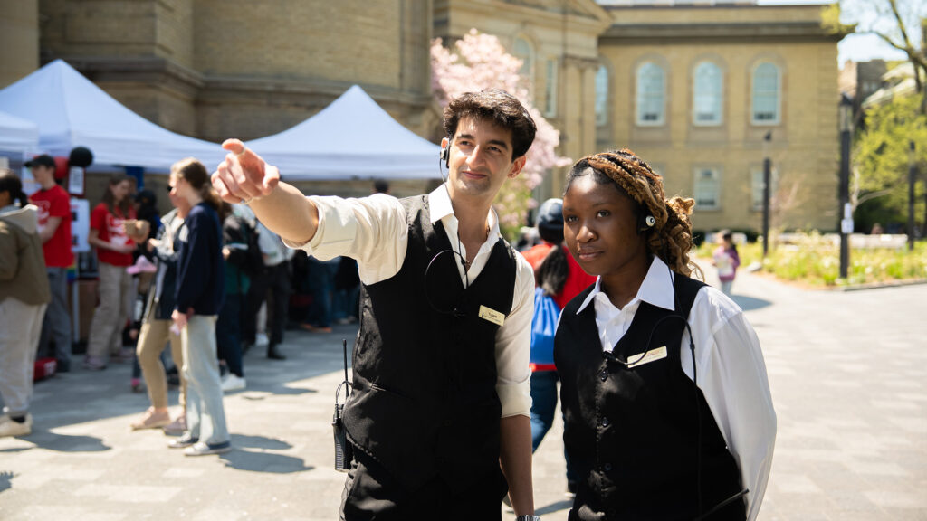 student ambassadors at campus events